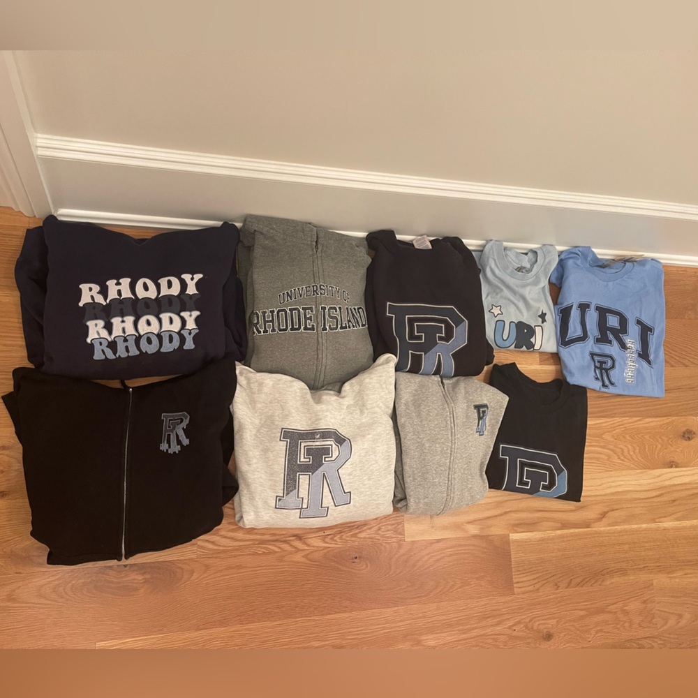 Huge University of Rhode Island bundle EXCLUDING THE DARKER BLUE URI T SHIRT